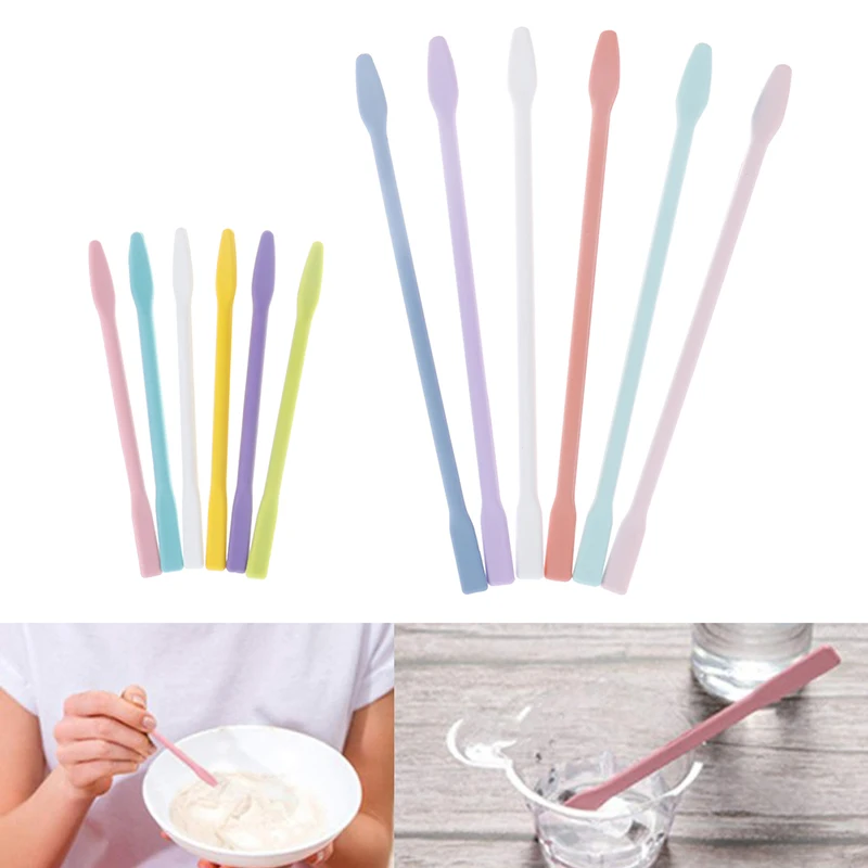 

6 шт./компл. макияж палочка шпатели силиконовая маска для лица перемешивание стержни крем торт скребки