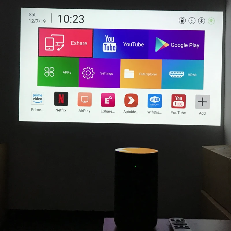 Smartldea D29 native1920x1080 Full HD проектор Android 7,0(2 ГБ+ 16 Гб) 5G, Wi-Fi, домашний проектор Поддержка 4K 3D зум Видео Beamer