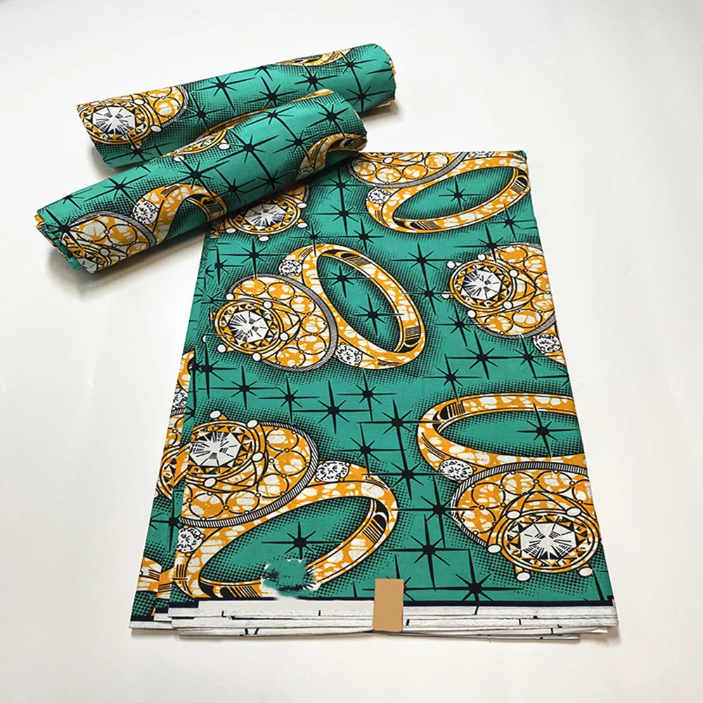 

100%Cotton African Print Fabric High Quality 6yards Ghana Wax Print Fabric Soft Tissue Wax For Dresses African Style A13-17