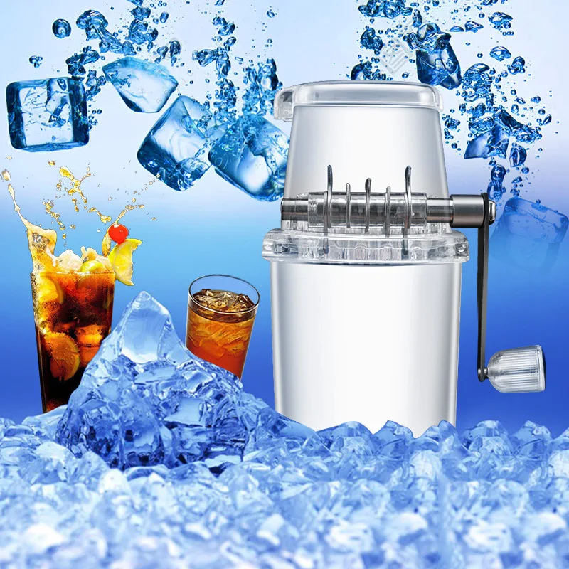 

Ice Crusher Manual Shaver Ice Chopper Slushies Smoothies crushing tool Fried ice machine Transparent DIY children snack