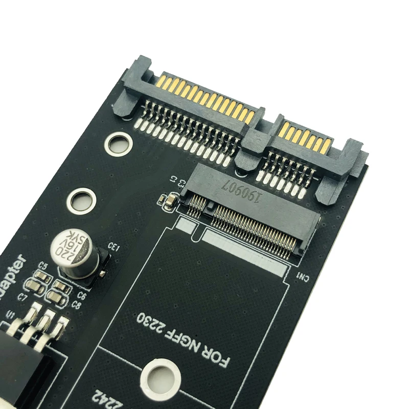 M.2 SATA адаптер Raiser M2 на SATA адаптер M.2 на SATA адаптер M.2 NGFF конвертер 2," SATA3 карта B ключ для 2230-2280 M2 SSD