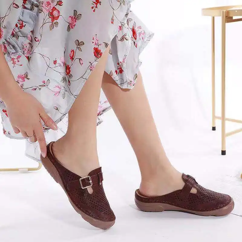 

Fashion women's sandals waterproof non-slip round head women's slippers casual and comfortable outdoor fashion plus size summer