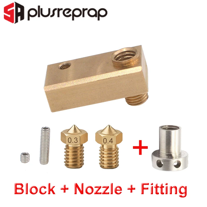 Латунный нагревательный блок модифицированной версии для принтера Ultimake 2 UM2 нить