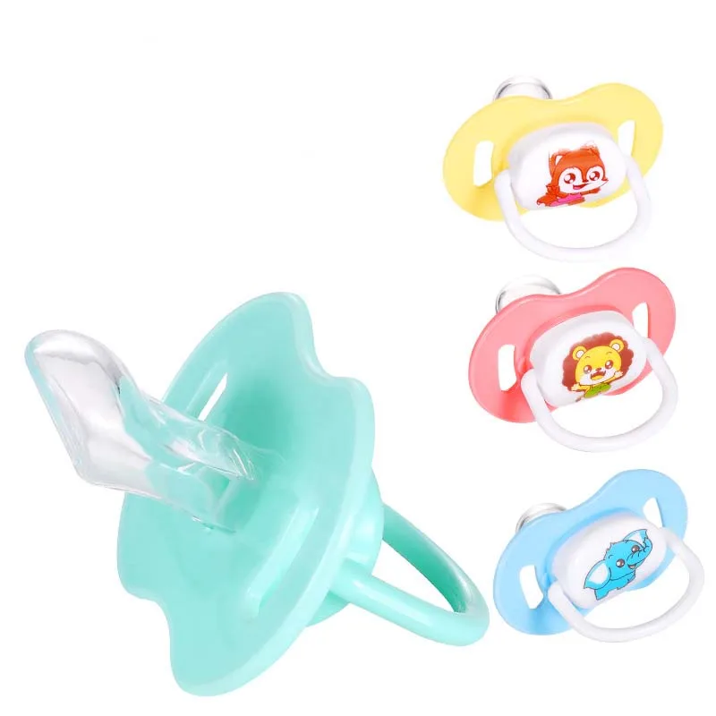 

Factory Wholesale Baby Pacifier Cartoon Silicone Sleeping Pacifier Newborn Baby Pacifier with Lid