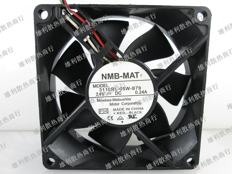 

Новый 3110RL-05W-B79 24V 0.24A 8 см 3 провода 80*80*25 мм защиты электродвигателя Вентилятор охлаждения