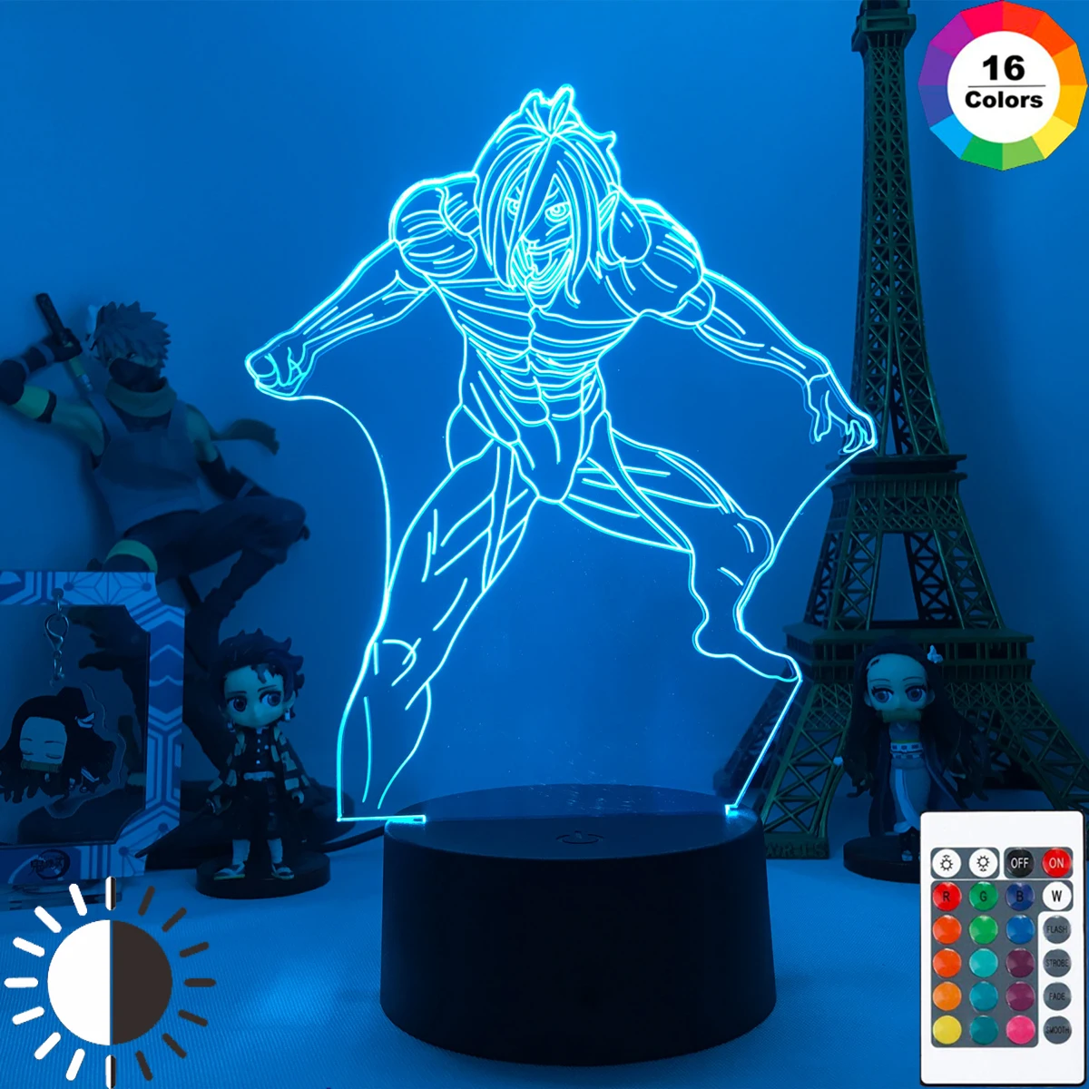 

Anime 3d Light Attack on Titan Table Lamp for Home Decoration Birthday Gift LED Night Light Lamp Manga Attack on Titan Game toy