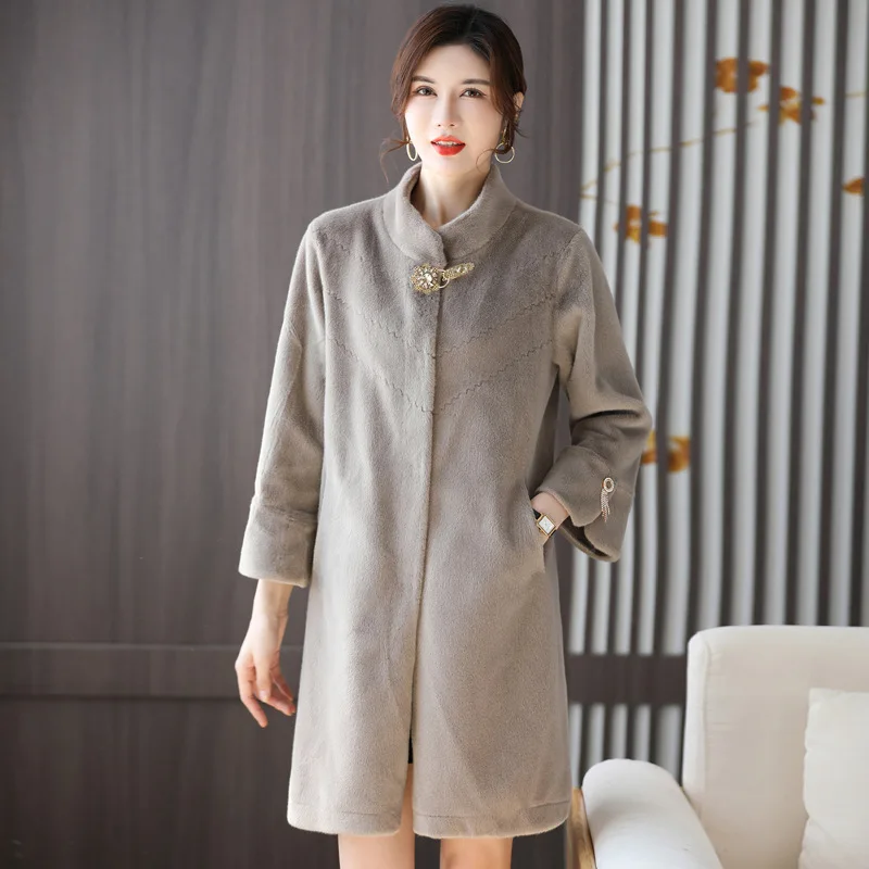 Women real mink coats female mink fur coat genuine long fur coat ladies winter clothes oversize 6xl 5xl 7xl natura fur coats