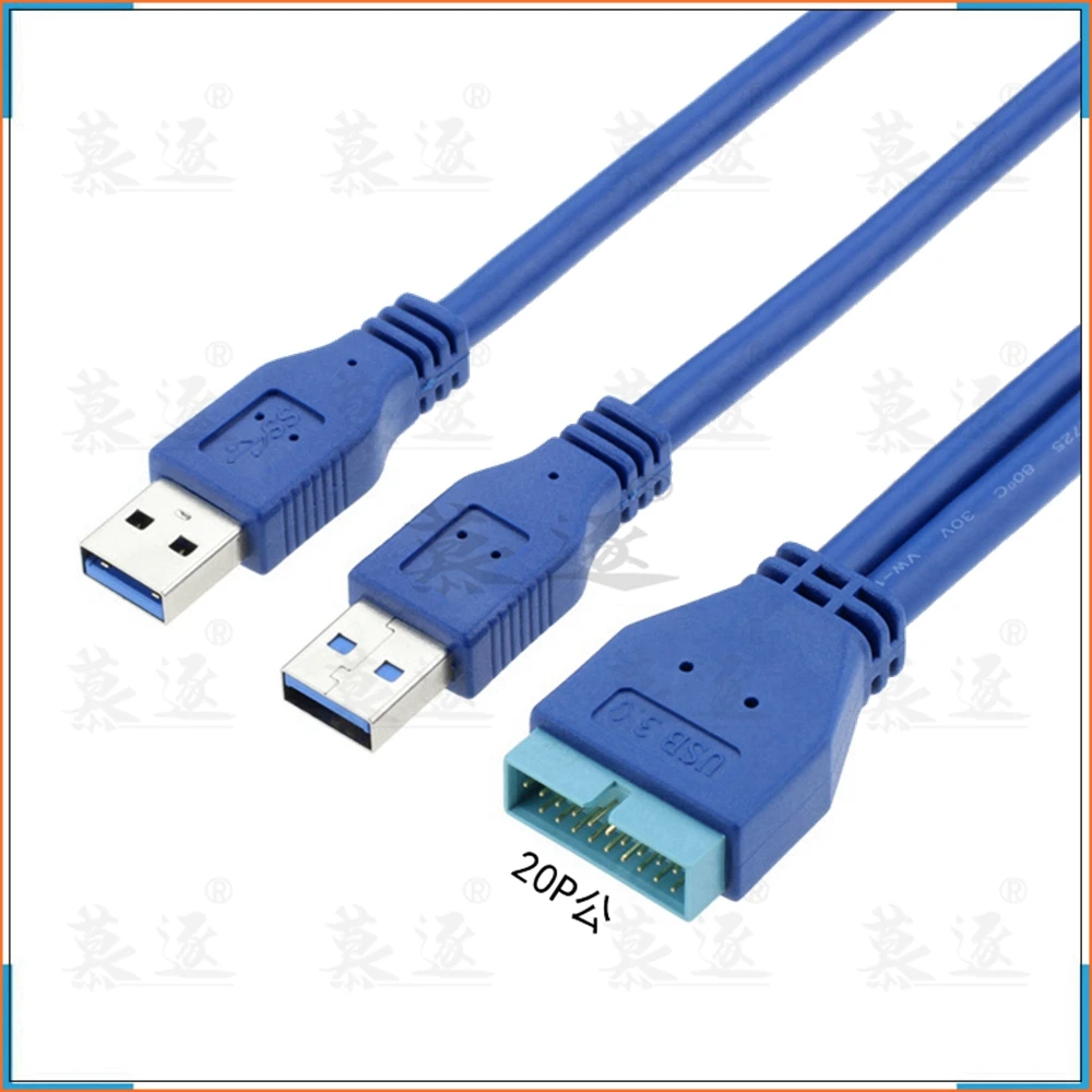 Двойной 2-Контактный USB 3 0 A (штекер) для материнской платы 20-контактный