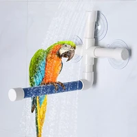 foldable parrot shower platform bird holder bird shower perch with 3 suction cups parrot toy bird hanging accessories