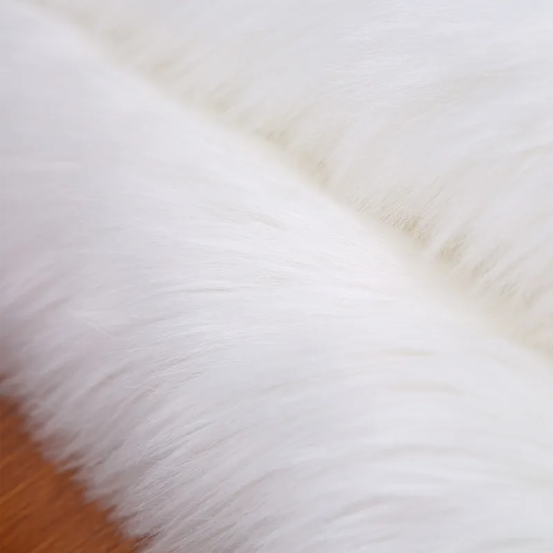 

Faux Fur Fluffy Carpet Rug Living Room Floor Area Sheepskin for Bedroom 6cm Pile Home Deco area rug fur carpet