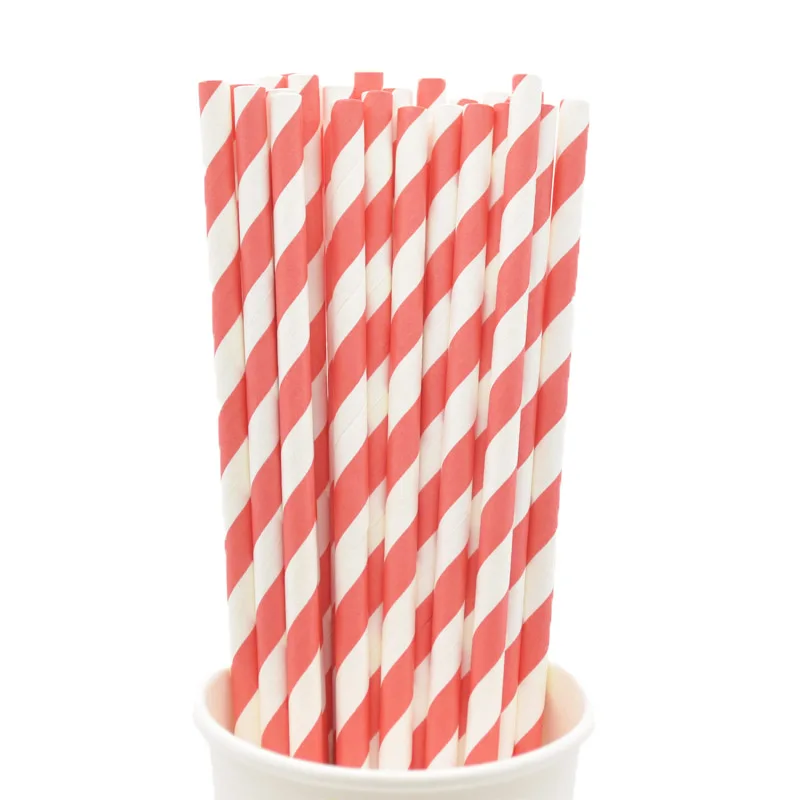 25pcs straws 25 шт. год радужные бумажные соломинки Рождество Дети питьевой соломки для дней рождения вечерние принадлежности Свадебные украшения - Цвет: 25pcs straws