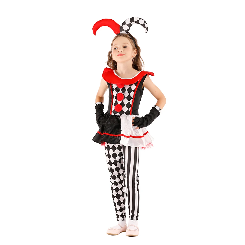 Reneecho женский костюм клоуна в стиле арлекина детское модное платье косплей на