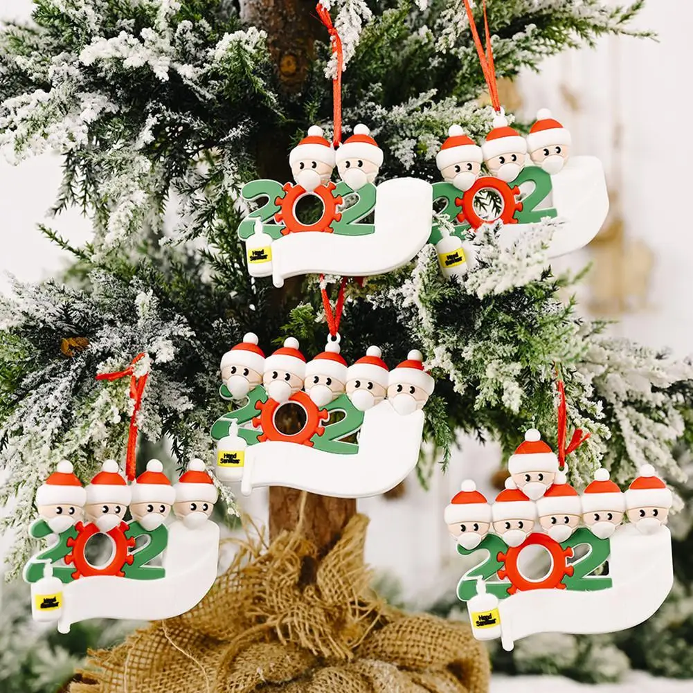 

Christmas Ornament Kit with Mask Hanging Pendant Xmas Decor for Family