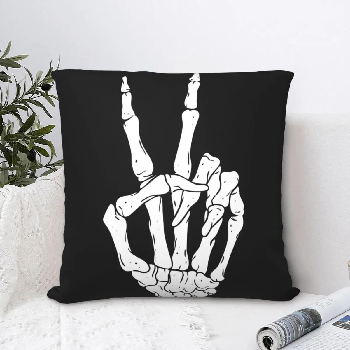 

Rocker Hand Square Pillowcase Cushion Cover Spoof Zipper Home Decorative Polyester Throw Pillow Case for Sofa Nordic 45*45cm