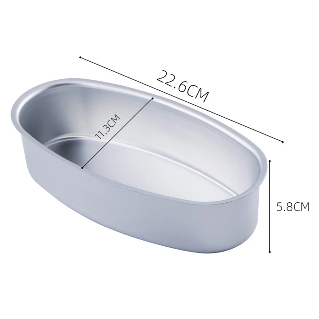 

1PC Oval Shaped Cake Pan Non-Stick Cheesecake Mold Aluminum Alloy Bread Bakeware Cake Baking Pan Pastry Tray Kitchen Accessories
