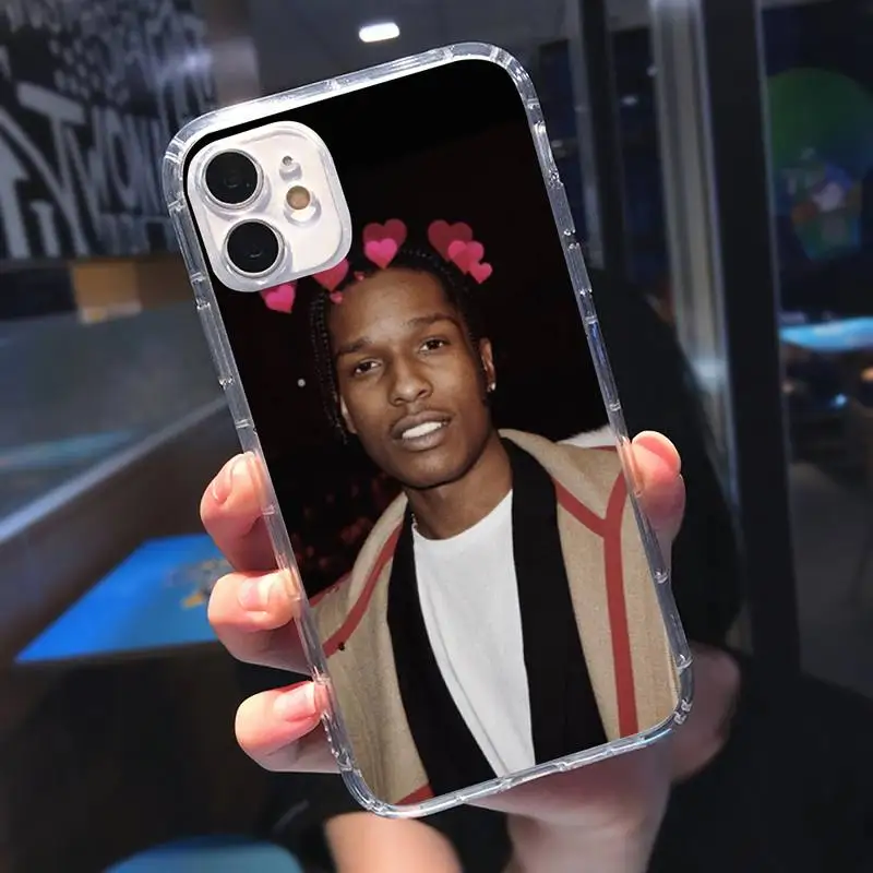 

ASAP Mob Asap Rocky Rapper Phone Case Transparent for iPhone 11 12 mini pro XS MAX 8 7 6 6S Plus X 5S SE 2020 XR