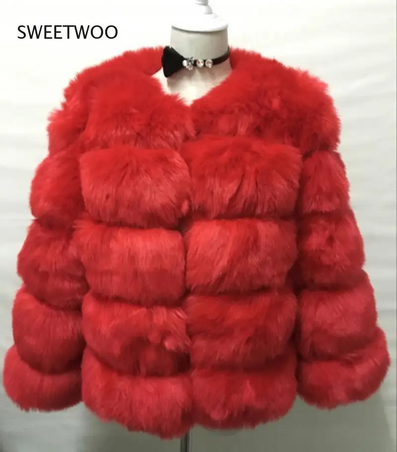 S-3XL Mink Coats Women 2021 Winter Top Fashion Pink FAUX Fur Coat Elegant Thick Warm Outerwear Fake Fur Woman Jacket