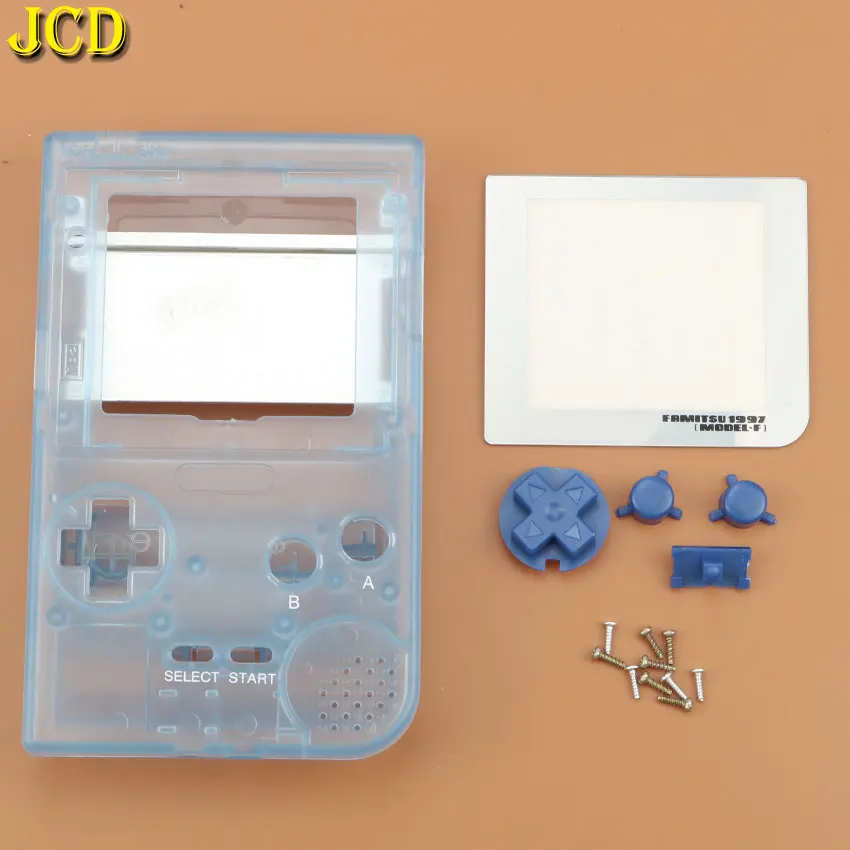 JCD 1 шт. пластиковый Полный Чехол Корпус Замена корпуса для Gameboy Карманная игровая консоль для GBP Оболочка Чехол с кнопками комплект - Цвет: I Luminous Blue