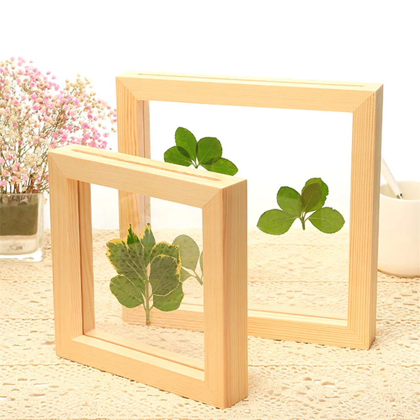 

1PC Wooden Photo Frame Family DIY Picture Holder Plant Specimen Oil Painting Photo Frame Wedding Home Craft Decoration