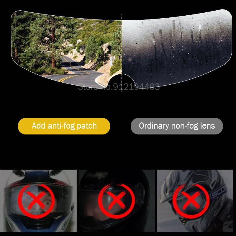 Универсальный мотоциклетный шлем прозрачный противотуманный патч-пленка для