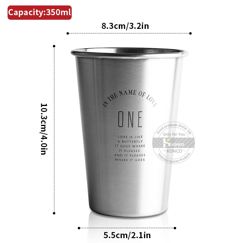 Кружка для пива из нержавеющей стали 304 чашка воды коктейльное стекло кружка кофе