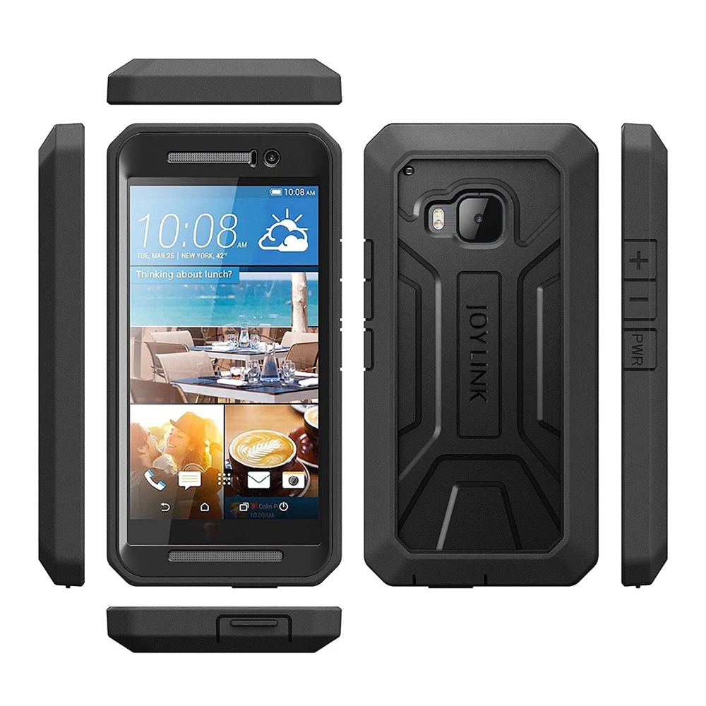 Чехол для телефона HTC One M9, сверхмощный защитный чехол Joylink, встроенный защитный экран, защитный чехол для бизнеса, черный от AliExpress WW