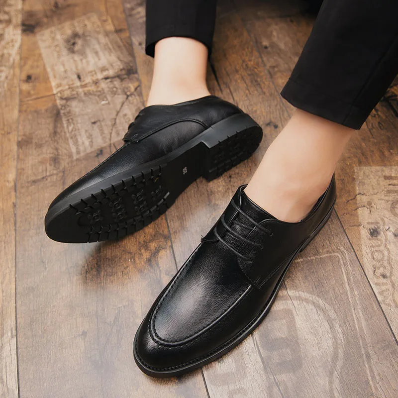 

Men Shoes Spring Autumn Casual leather Flat Shoes Breathable Fashion Lace-up Low Top Male Sneakers tenis masculino adulto shoes