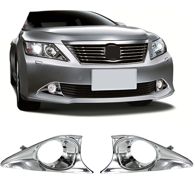 

Car Hoping Front Bumper Fog Light Cover for TOYOTA CAMRY 2012 2013 2014 ABS Chrome Fog Lamp Hood