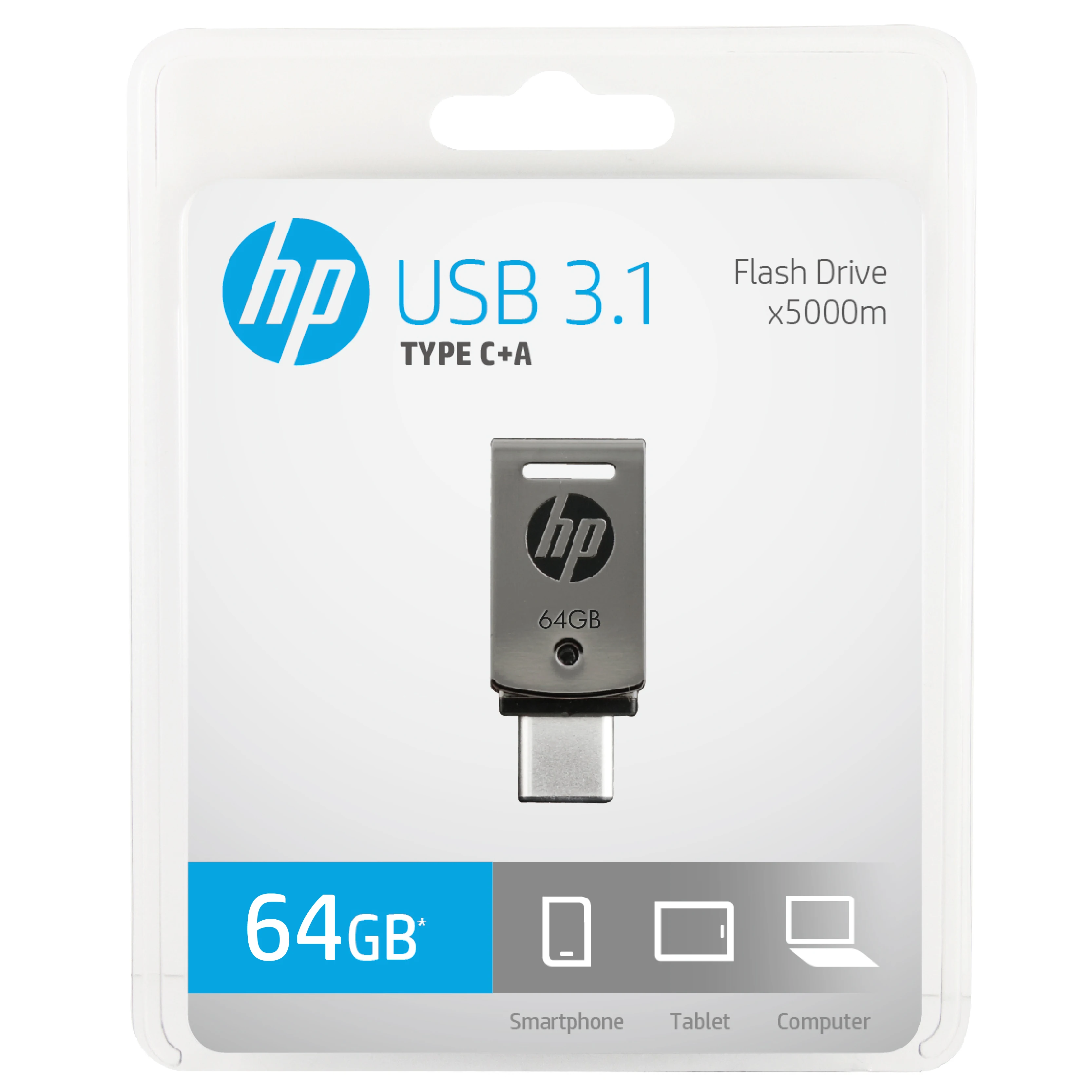 Большая Акция! Флешка HP 128 ГБ USB 3 1 металлическая флеш память 64 Гб OTG Type C для