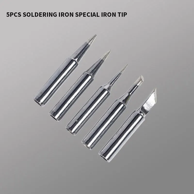 

5Pcs I+B+K+2.4D+3C soldering iron pure copper 900M soldering iron head set inside hot bare copper electric soldering iron tip