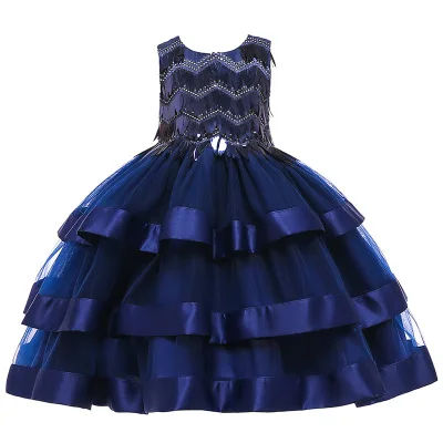 Платье для девочек праздвечерние чное с блестками на возраст от 2 до 13 лет 2019 |