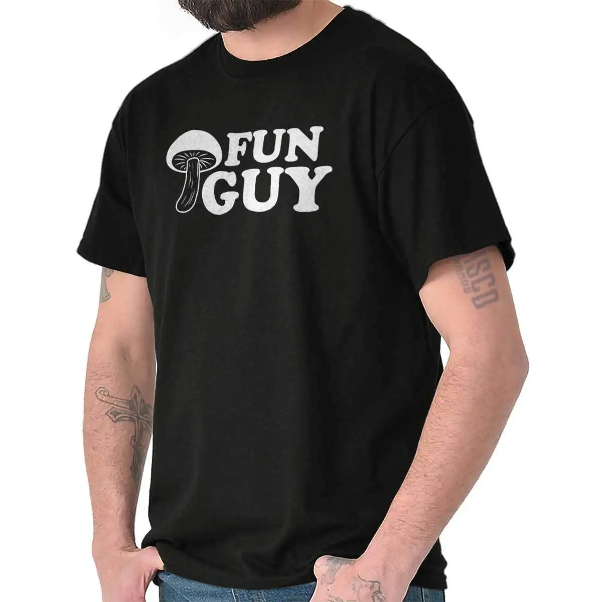 Забавный парень | Смешная смешная Веселая футболка с грибами крутая Повседневная