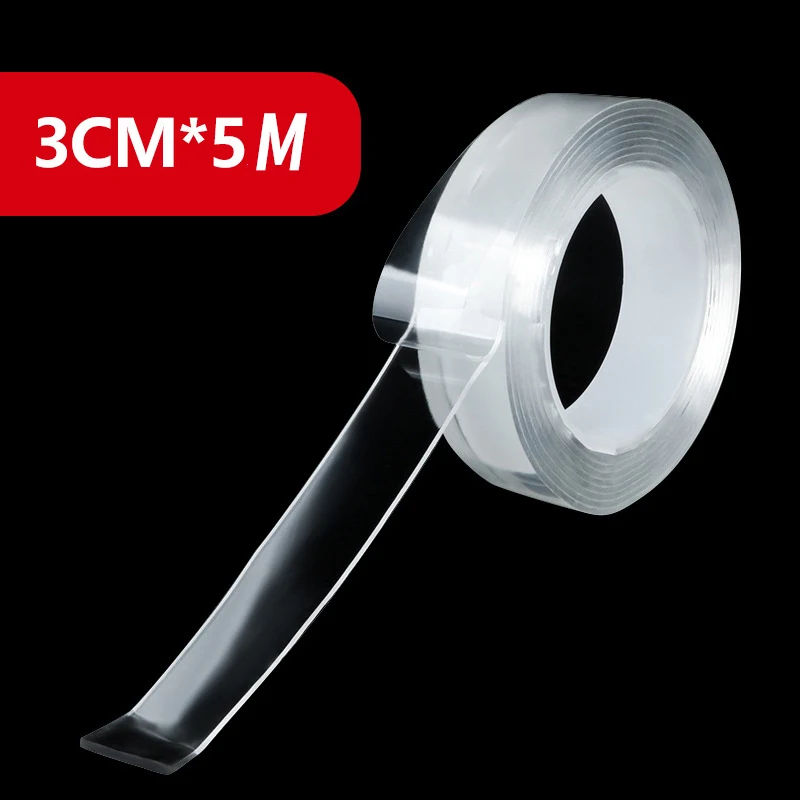 30mmX5m 1/2/3/5m многоразовые двухсторонняя, Не оставляющий следов надежный дизайн моющийся с адгезионным покрытием гелевая лента снимающиеся наклейки моющийся с адгезионным покрытием диски галстуком-бабочкой клей гаджет - Цвет: 30mmX5m
