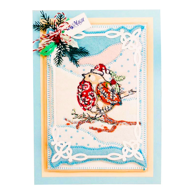 Рождественская форма для нож Птица металлическая Форма резки набор серебряных