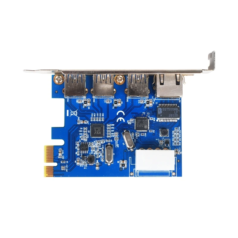 

Лидер продаж, 4-портовая PCIE Gigabit Ethernet Сетевая карта PCI-E для многопортового USB 3,0 + RJ45 для настольной карты расширения