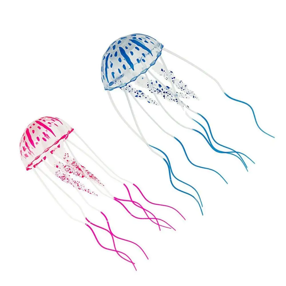 2 шт. светящийся эффект Искусственный аквариум с Медузой для рыб украшение