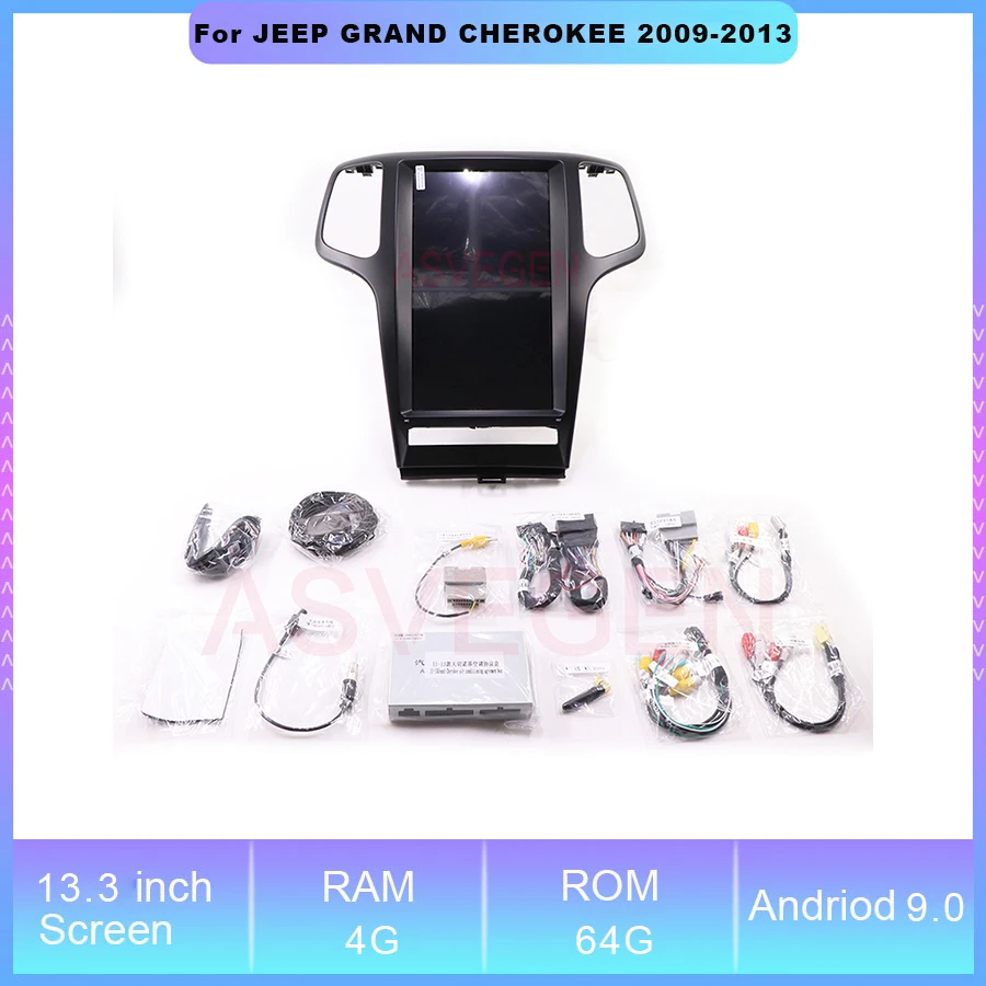 Автомагнитола Tesla с вертикальным экраном 13 3 дюйма Android 9 0 DVD-плеером для JEEP GRAND CHEROKEE