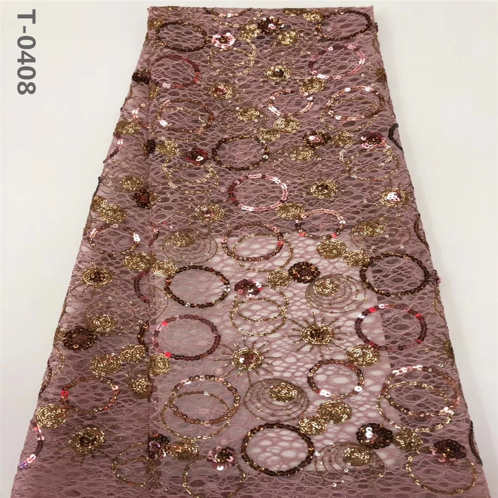 Embroidery glitter sequence African french organza sequins lace fabric for women dress 2020 high quality Nigerian net tulle | Дом и сад