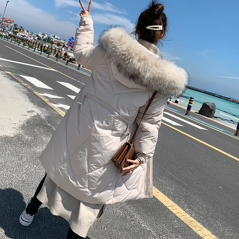 

Nice New Down Cotton Jacket Women Winter Double Sided Slim Down Cotton Coat Single Breasted Parkas