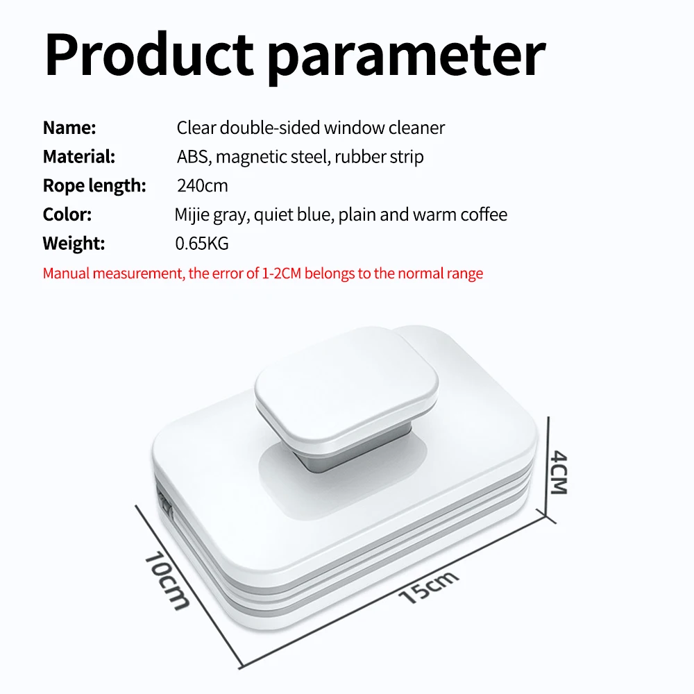 

Double Sided Cleaning Brush Magnetic Glass Wiper Wash Window Magnets Magnetic Brush For Washing Windows Household Cleaning Tools