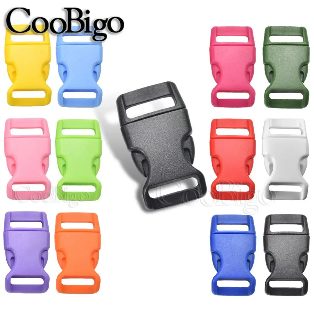 100 шт. ассорти цветов изогнутая боковая пряжка 5/8 дюйма паракорд 550 браслет