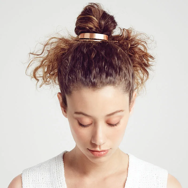 Дизайн сплав круглый Топ заколки для волос булочка клетка минималистичный держатель булочка заколка для волос Свадебные аксессуары для волос Femme