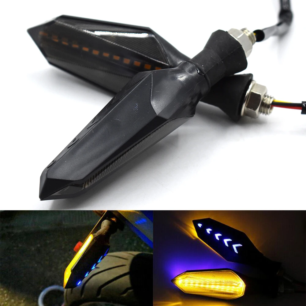 2 шт. светодиодный индикатор поворота для мотоцикла синий желтый высокое