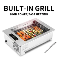 Built-in electric oven Touch switch 1500W power Self-service barbecue electric ceramic stove heating Non-stick coating bakeware