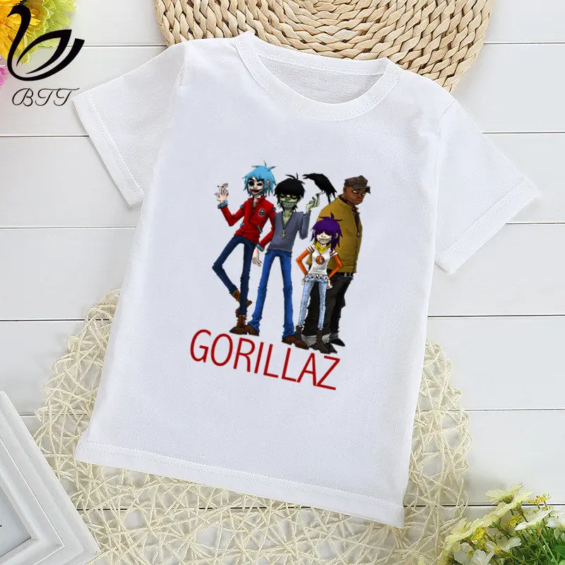 Gorillaz/футболка с принтом рок-группы chakahan Noodle Murdoc Russel футболки для мальчиков