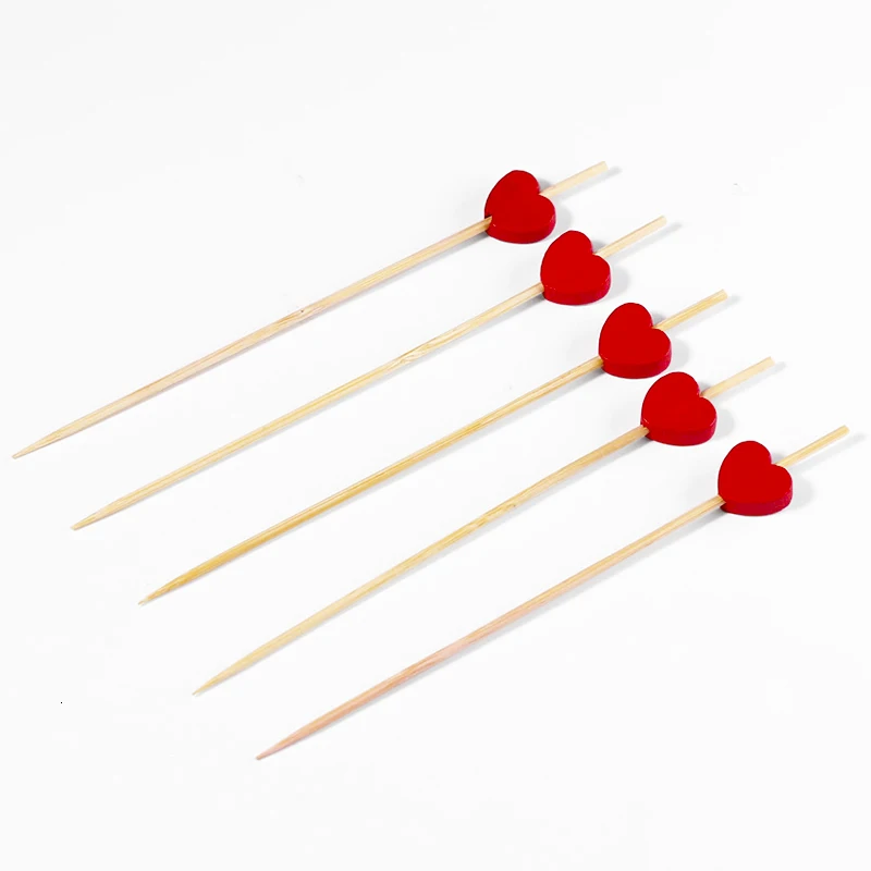 Коктейльные палочки в форме красного сердца для самостоятельной сборвечерние