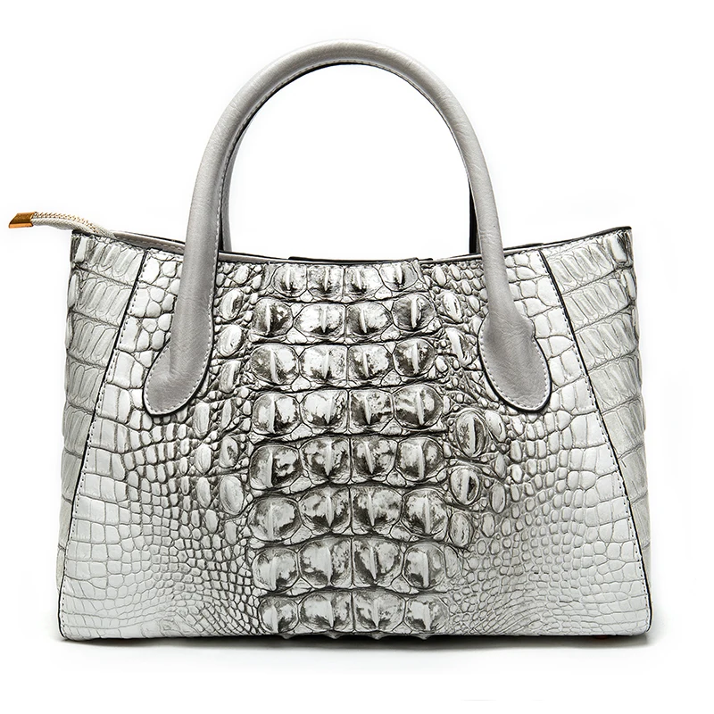 WESTAL Womens Genuine Leather Handbags Luxury Handbags Women Bags Designer Alligator top-handle Bags Messenger Bag Women Leather