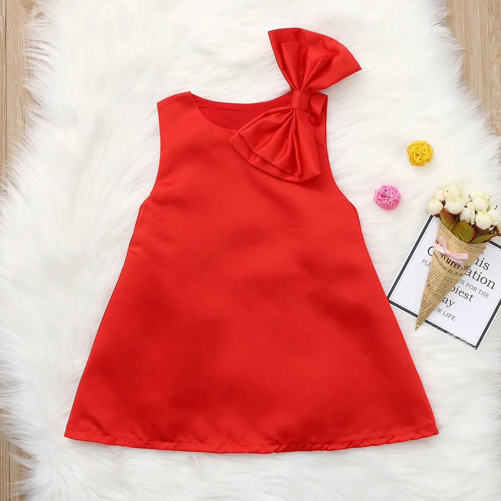 2020 Toddler Girls Dress Luxury Red Princess Baby Wedding Party Dresss Cute Sleeveless Dresses Vestido Christening | Детская одежда и