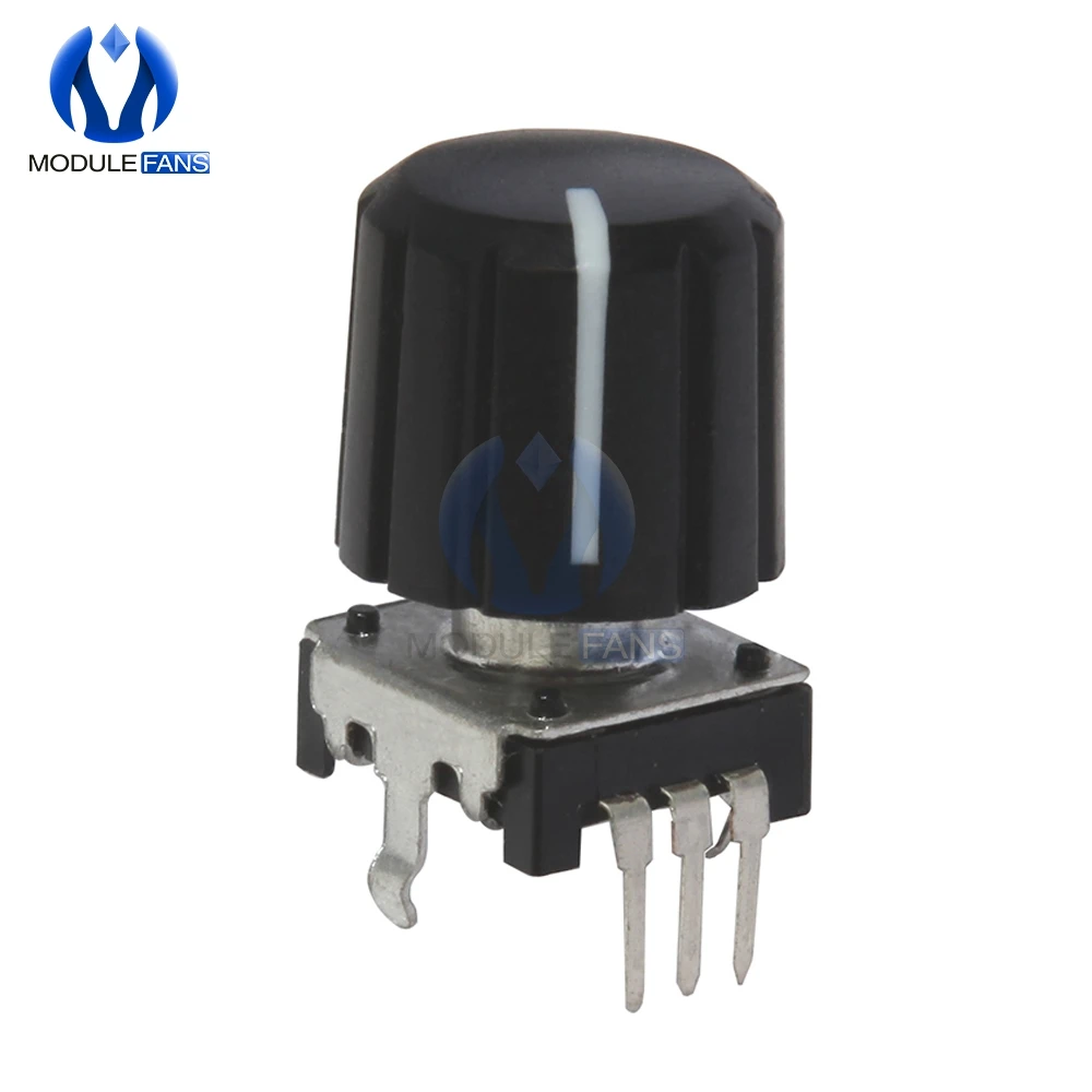 5 шт. Угловой поворотный энкодер на 360 градусов аудиоцифровой потенциометр EC12