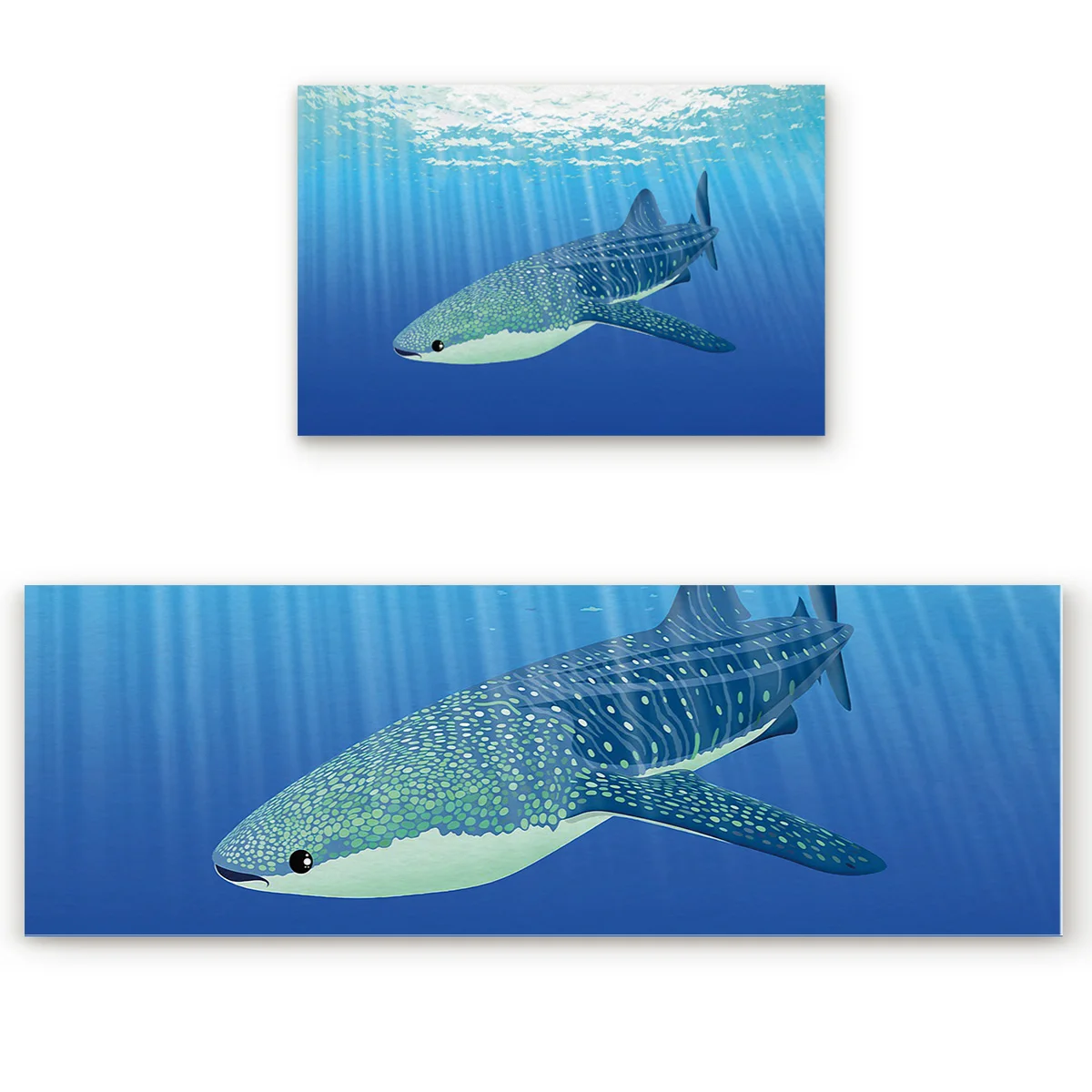 Современный кухонный коврик для рыб плавания в океане коридор ванная комната